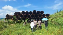 Kawal Proses Hukum, Polres Kukar Pastikan Sita Eksekusi di Proyek Jembatan Sebulu Berjalan Kondusif