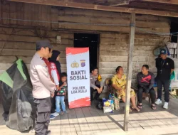 Pererat Silaturahmi, Polsek Loa Kulu Salurkan Paket Sembako Untuk Lansia dan Warga Sakit di Desa Loh Sumber