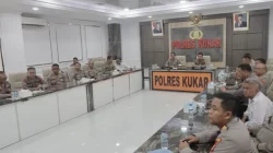 Ikuti Anev Kapolda Kaltim Secara Virtual, Kapolres Kukar Siapkan Pengamanan May Day dan Program Ketahanan Pangan