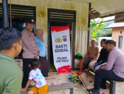 Sentuhan Kasih di Loa Kulu: Polsek Loa Kulu Salurkan Bantuan Sembako Untuk Lansia dan Warga Kurang Mampu