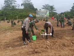 Sinergi TNI-Polri dan Pemerintah, Penanaman Pohon Serentak Kodam VI Mulawarman Digelar di Tenggarong Seberang