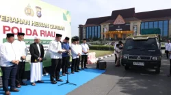 Polda Riau Sembelih 195 Hewan Kurban, Daging Disalurkan Hingga Pelosok Desa
