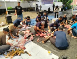 Senyum Warga Sambut Paket Daging Kurban dari BRI Area Warung Buncit