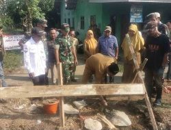 Kasiter Korem 051/Wijayakarta Pimpin Peletakan Batu Pertama Jembatan Merah Putih di Sukamantri Tambelang