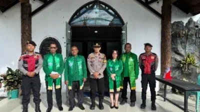 Pastikan Ibadah Umat Kristiani Berjalan Lancar, Pamapta III Pimpin Patroli dan Pengamanan Sejumlah Gereja Di Tenggarong