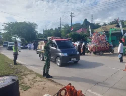 Siaga Polsek Samboja Dalam Pengamanan Pawai Ta’aruf Memperingati Tahun Baru Islam 1 Muharram 1448 H