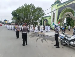 Pastikan Kegiatan Berjalan Aman Dan Lancar, Polres Kukar Laksanakan Pengamanan Pawai 1 Muharram 1448 H