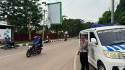 Ciptakan Kamseltibcarlantas, Sat Lantas Polres Kukar Laksanakan Strong Poin Di Pagi Hari
