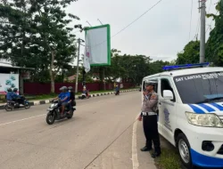Ciptakan Kamseltibcarlantas, Sat Lantas Polres Kukar Laksanakan Strong Poin Di Pagi Hari