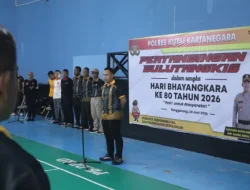 Meriahkan Rangkaian Hari Bhayangkara Ke-80, Wakapolres Kukar Buka Pertandingan Bulutangkis Antar Personel Polres Kukar