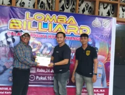 Promosikan Olahraga Biliard, Kapolsek Muara Muntai Buka Turnamen Biliard Dalam Rangka Hari Bhayangkara Ke-80