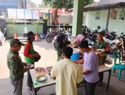 Koramil 06/Setu Gelar Makan Siang Bersama Warga, Pererat Kebersamaan dan Kemanunggalan TNI-Rakyat