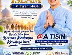 Calon Kades Kertajaya A’ Tisin Gaungkan Semangat Hijrah pada Tahun Baru Islam 1448 H