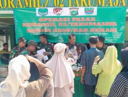 Minyak Goreng Murah Diserbu Warga, Koramil Tarumajaya Ringankan Beban Masyarakat