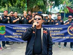 Ketua Umum Gibas Jaya Karawang Ucapkan Selamat kepada Kapolresta Karawang Kombes Pol Mario Prahatinto