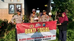 Terbar Kebahagiaan, Polsek Muara Kaman Gelar Bakti Sosial Dalam Rangka Hari Bhayangkara Ke-80
