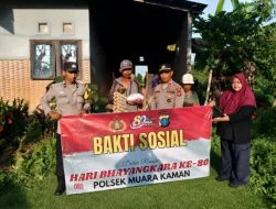 Terbar Kebahagiaan, Polsek Muara Kaman Gelar Bakti Sosial Dalam Rangka Hari Bhayangkara Ke-80