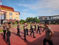 Tingkatkan Kemampuan Teknis dan Kesiap Siagaan Personel, Sat Samapta Polres Kukar Gelar Latihan Peningkatan Kemampuan Borgol Polri