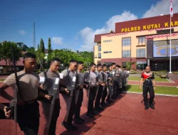 Perkuat Profesionalisme Personel , Sat Samapta Polres Kukar Gelar Latihan Peningkatan Kemampuan Dalmas Polri