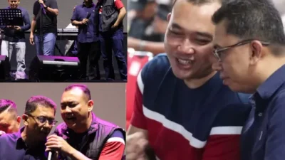 Potret Kebersamaan Kapolres dan Kajari Bulukumba Saat Nobar Piala Dunia di Lapda
