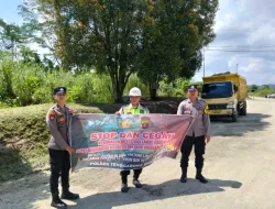 Sambangi Perusahaan, Bhabinkamtibmas Polsek Tenggarong Seberang Gencarkan Sosialisasi Stop Karhutla