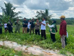 Dukung Ekonomi Maju, Kapolsek Tenggarong Hadiri Kegiatan Panen Buah Semangka dan Melon