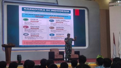 Babinsa Koramil 11/Pebayuran Tanamkan Wawasan Kebangsaan dan Bahaya Narkoba kepada 146 Siswa SMA IT Al Bina