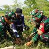 Program TMMD Ke-129 Hijaukan Desa, Wibawamulya  Warga Tanam Ratusan Pohon