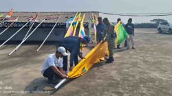 Wujud Cinta Tanah Air, Babinsa Koramil 08/Lemahabang Bersama UPTD Pasar Serang Semarakkan HUT ke-81 RI