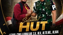 Aswar Humas & Publikasi KJNI Sampaikan Ucapan Selamat Ulang Tahun kepada Komandan Denpom XIV/4 Makassar