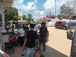 Polsek Muara Kaman Laksanakan Patroli Penertiban SPBU SP 5 Desa Bunga Jadi Kecamatan Muara Kaman