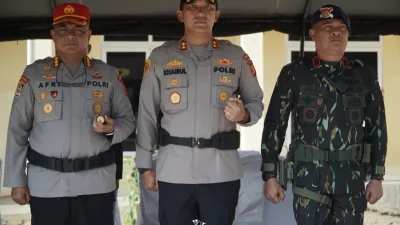 Kapolres Kukar Hadiri Serah Terima dan Pisah Sambut Danmen I Pelopor Pasbrimob II