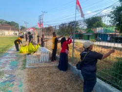 Polsek Loa Kulu Laksanakan Gotong Royong Persiapan Upacara HUT ke-81 Kemerdekaan RI di Loa Kulu