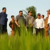 Kapolres Kukar Dampingi Bupati Monitoring Dampak Kekeringan di Sentra Pangan Kertabuana