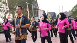 Polres Kukar Gelar Olahraga Bersama, Perkuat Kebersamaan Personel dan Bhayangkari