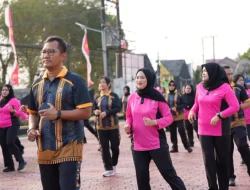 Polres Kukar Gelar Olahraga Bersama, Perkuat Kebersamaan Personel dan Bhayangkari