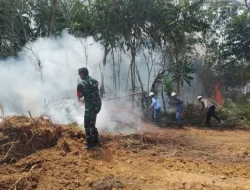 Polsek Loa Janan Bergerak Cepat, Kebakaran Batu Bara di Area Tambang PT TMU Berhasil Dikendalikan