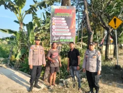 Tak Mau Kecolongan Karhutla, Polsek Kenohan Gencarkan Imbauan di Simpang Tiga Ikon Desa Kahala