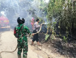 Api Mengintai Perkebunan Karet Samboja, Tim Gabungan Bergerak Cepat Sebelum Meluas
