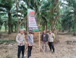Cegah Karhutla, Polsek Tenggarong Seberang Pasang Spanduk Himbauan