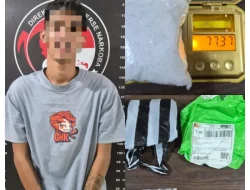 Satresnarkoba Polres Kukar Amankan Pengedar Narkotika, Sita BB Sabu 77,37 Gram