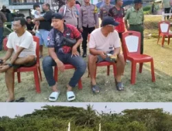 Polsek Tenggarong Seberang Amankan Turnamen Sepak Bola Camat Cup I 2026 di Desa Embalut