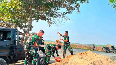 Satgas TMMD Ke-129 Lanjutkan Pengerjaan Sasaran 5, Infrastruktur Desa Wibawamulya Terus Dipercepat