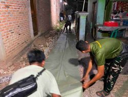 Dedikasi Terbaik Membangun, Satgas TMMD Ke-129 Kebut Pengecoran Jalan Sasaran 5