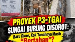 Proyek P3-TGAI Sungai Burung Disorot: Baru Dicor, Kok Tanahnya Masih “Bertahan”?, BWSK I Bungkam!