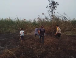 Api Membara di Lahan Gambut Loa Pari, Polisi dan Tim Gabungan Bergerak Cepat Cegah Kebakaran Meluas