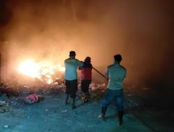 Api Membesar di Tempat Pembuangan Sampah Desa Perian, Polisi dan Relawan Bergerak Cepat