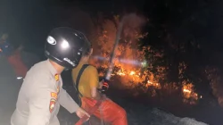 Api Lahap 5 Hektare Lahan di Kota Bangun, Tim Gabungan Berjibaku Hingga Dini Hari