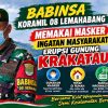 Erupsi Gunung Krakatau, Babinsa Koramil 08 Lemahabang Ingatkan Warga Gunakan Masker