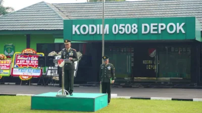 Dandim 0508/Depok Bacakan Amanat Panglima TNI pada HUT ke-81 TNI